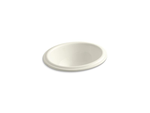 Intaglio® drop-in bathroom sink, Biscuit