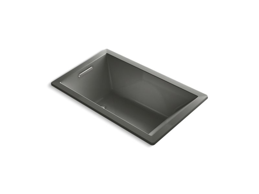 Underscore® Rectangle 60" x 36" drop-in BubbleMassage™ Air Bath, Thunder Grey