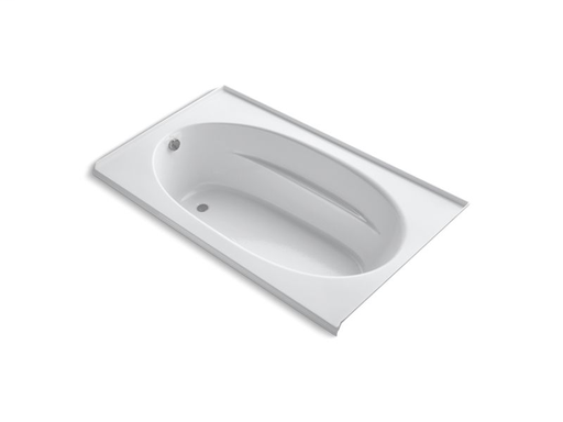Windward® 72" x 42" alcove BubbleMassage™ Air Bath with integral flange and left-hand drain, White