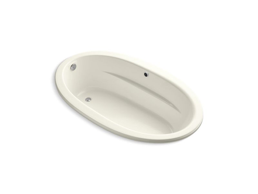 Sunward® 72" x 42" drop-in bath with Bask® heated surface, Biscuit