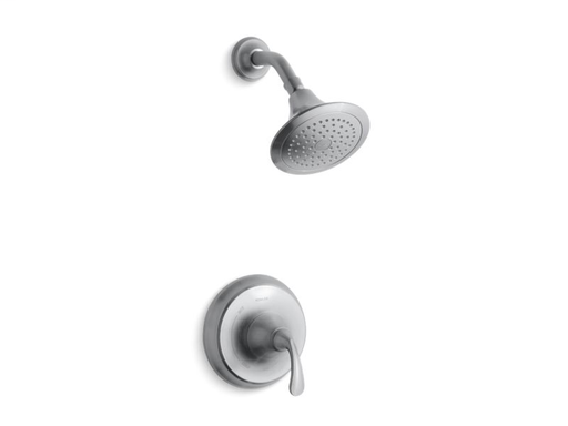Forté® Sculpted Rite-Temp® shower valve trim with 2.5 gpm showerhead, Brushed Chrome