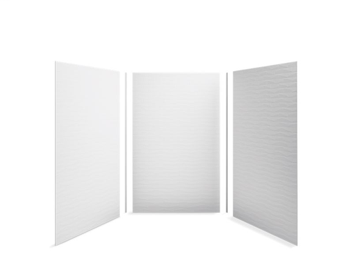 Choreograph™ 60" x 60" x 96" shower wall kit, Brick texture, White