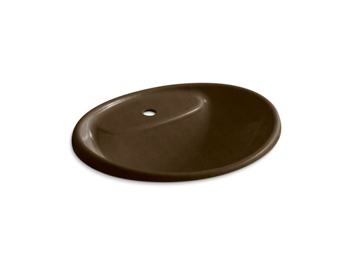 Tides® drop-in sink with single faucet hole, Black 'n Tan