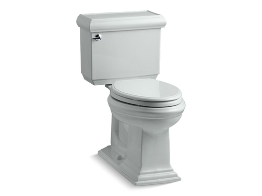Memoirs® Classic Comfort Height® two-piece elongated 1.28 gpf toilet with AquaPiston® flushing technology, left-hand trip lever and Insuliner® tank liner, seat not included, Ice™ Grey