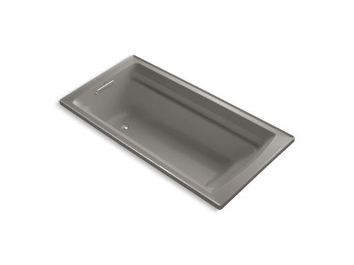 Archer® 72" x 36" drop-in bath with Bask® heated surface and reversible drain, Cashmere