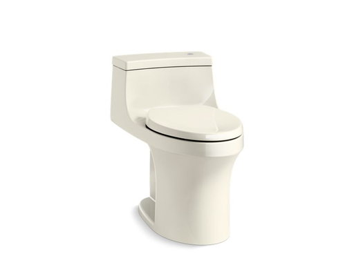 San Souci® Comfort Height® one-piece compact elongated 1.28 gpf touchless toilet with AquaPiston® flushing technology, Biscuit