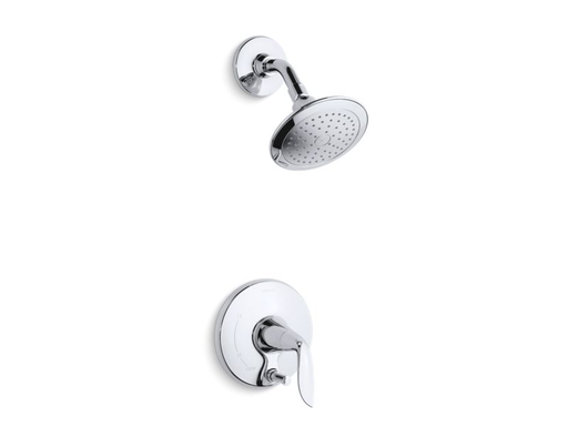 Refinia(r) shower trim set with push-button diverter, valve not included, Polished Chrome