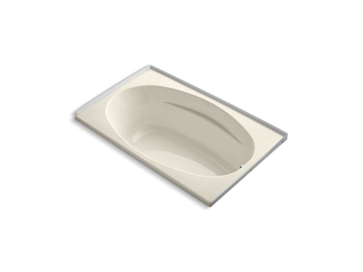 6036 60" x 36" alcove bath with integral flange and right-hand drain, Almond