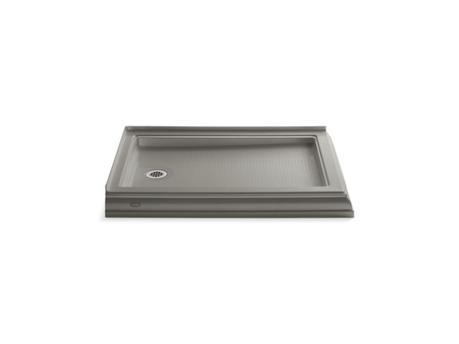 Memoirs® 48" x 34" double threshold left-hand drain shower base, Cashmere