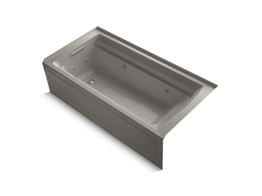 Archer® 72" x 36" alcove whirlpool with integral apron and left-hand drain, Cashmere
