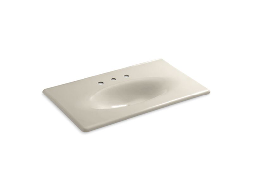 Iron/Impressions® 37" vanity-top bathroom sink with 8" widespread faucet holes, Sandbar