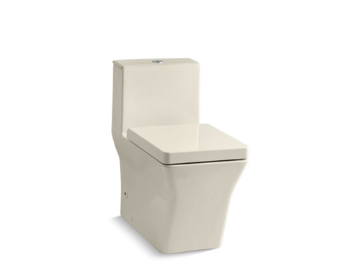 Rêve® Comfort Height® one-piece elongated dual-flush toilet with top actuator and skirted trapway, Almond
