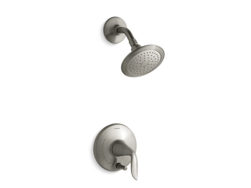 Refinia(r) shower trim set with push-button diverter, valve not included, Vibrant Brushed Nickel