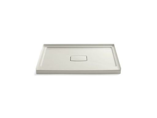 Archer® 48" x 36" single threshold center drain shower base with removable cover, Biscuit
