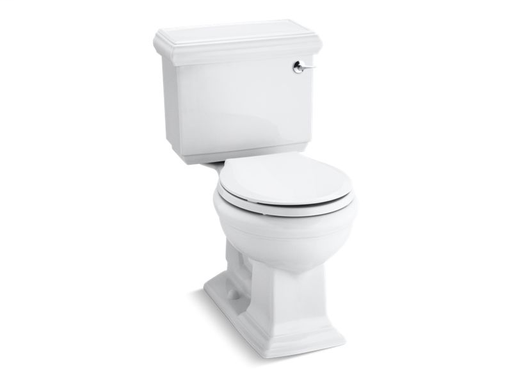 Memoirs® Classic Comfort Height® two-piece round-front 1.28 gpf toilet with AquaPiston® flush technology and right-hand trip lever, seat not included, White