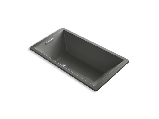 Underscore® Rectangle 66" x 36" drop-in VibrAcoustic® + BubbleMassage™ Air Bath, Thunder Grey