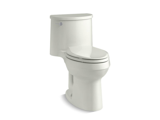 Adair® Comfort Height® one-piece elongated 1.28 gpf toilet with AquaPiston® flushing technology and left-hand trip lever, Dune