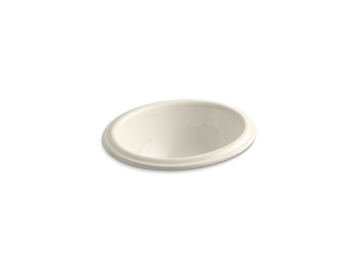 Intaglio® drop-in bathroom sink, Almond