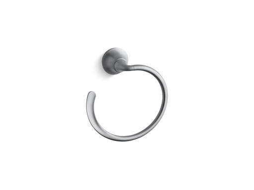 Forté® sculpted towel ring, Brushed Chrome
