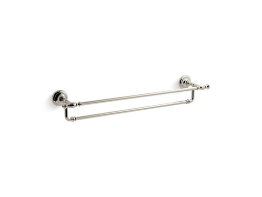 Artifacts® 24" double towel bar, Vibrant Polished Nickel