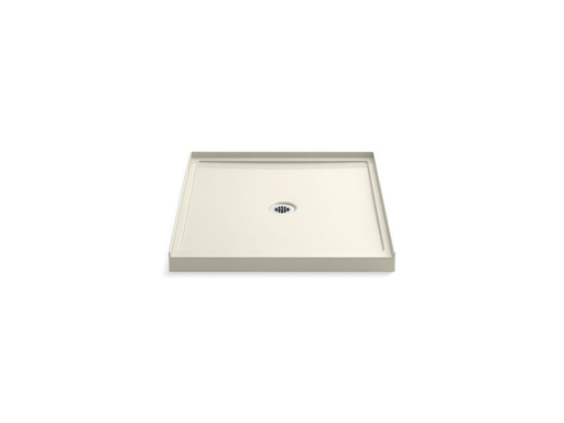 Rely® 36" x 42" single-threshold shower base with center drain, Biscuit