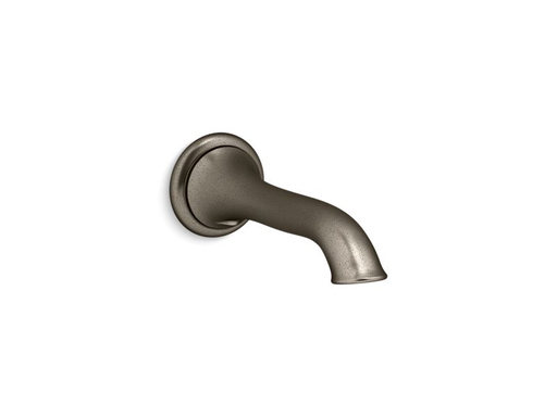Artifacts® wall-mount bath spout with flare design, Vintage Nickel