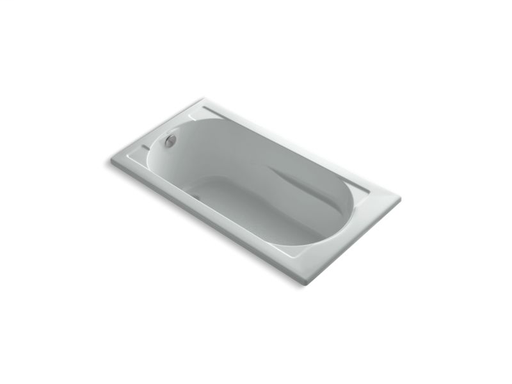 Devonshire® 60" x 32" drop-in VibrAcoustic® bath with Bask® heated surface and reversible drain, Ice™ Grey