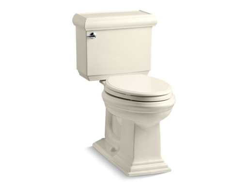 Memoirs® Classic Comfort Height® two-piece elongated 1.28 gpf toilet with AquaPiston® flushing technology and left-hand trip lever, seat not included, Almond