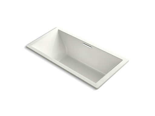Underscore® Rectangle 72" x 36" drop-in VibrAcoustic® bath with center drain, Dune