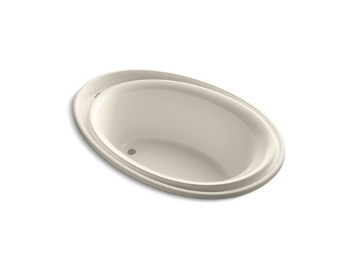 Purist® 72" x 46" drop-in bath with reversible drain, Almond