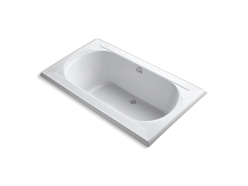 Memoirs® 72" x 42" drop-in VibrAcoustic® bath with reversible drain, White