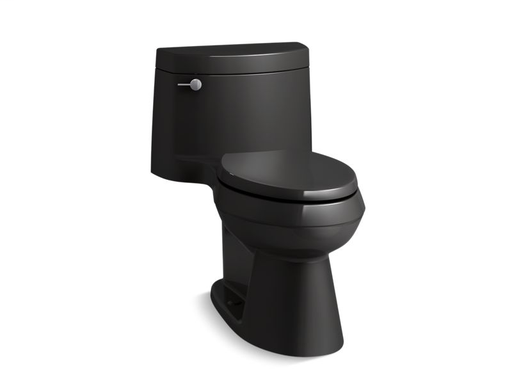 Cimarron® Comfort Height® one-piece elongated 1.28 gpf toilet with AquaPiston® flush technology, left-hand trip lever and concealed trapway, Black Black