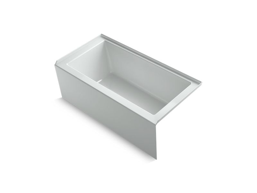 Underscore® 60" x 30" alcove bath with integral apron, integral flange and right-hand drain, Ice™ Grey