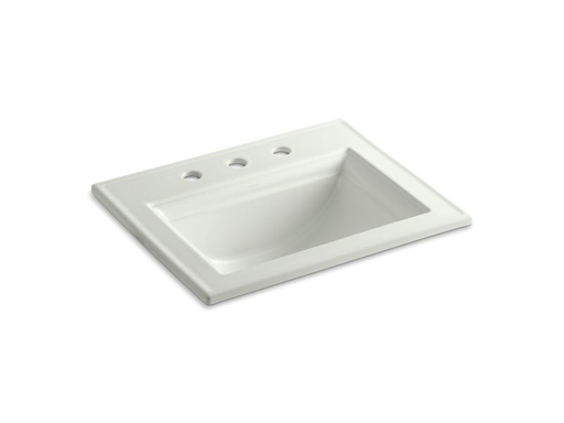 Memoirs® Stately drop-in bathroom sink with 8" widespread faucet holes, Dune