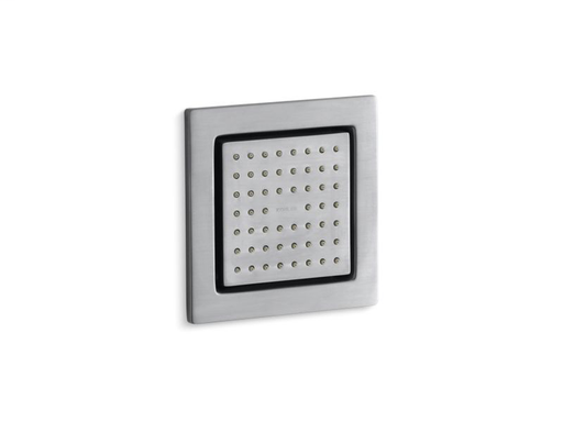 WaterTile® Square 54-nozzle body spray with soothing spray, Brushed Chrome