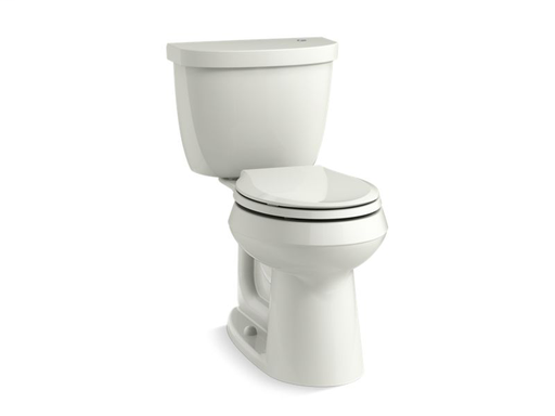 Cimarron® Touchless Comfort Height® two-piece round-front 1.28 gpf toilet with AquaPiston® flushing technology, seat not included, Dune