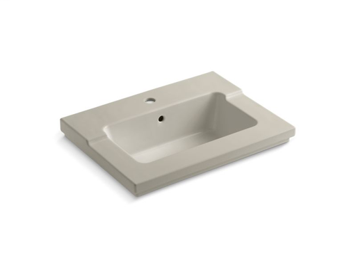 Tresham® vanity-top bathroom sink with single faucet hole, Sandbar