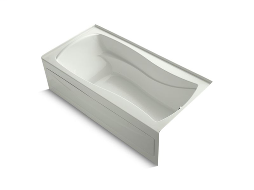 Mariposa® 72" x 36" alcove BubbleMassage™ Air Bath with Bask® heated surface, integral apron and right-hand drain, Dune