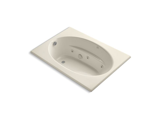 Windward® 60" x 42" drop-in whirlpool with heater, Almond
