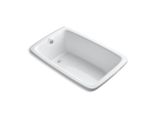 Bancroft® 66" x 42" drop-in bath with Bask® heated surface and reversible drain, White