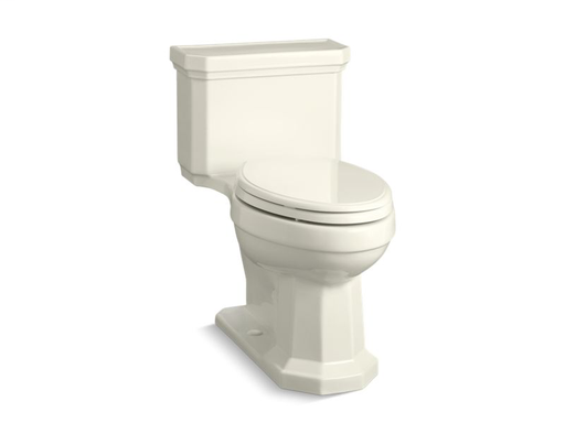 Kathryn® Comfort Height® compact elongated one-piece 1.28 gpf toilet with AquaPiston® flush technology, right-hand trip lever and concealed trapway, Biscuit