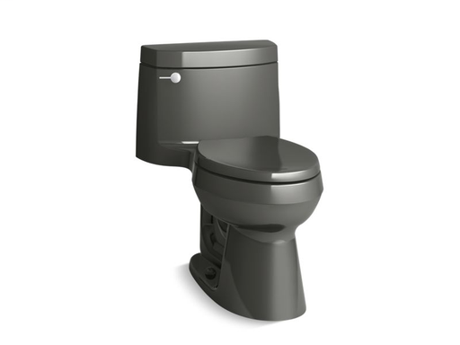 Cimarron® Comfort Height® one-piece elongated 1.28 gpf toilet with AquaPiston® flushing technology and left-hand trip lever, Thunder Grey