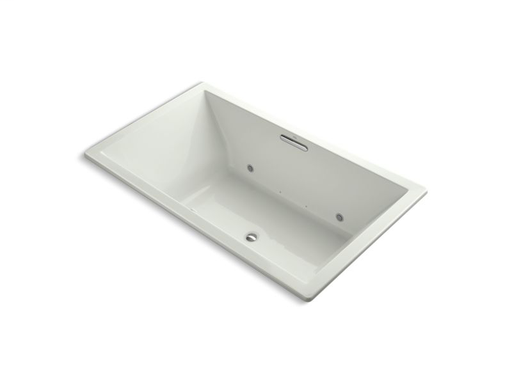 Underscore® Rectangle 72" x 42" drop-in BubbleMassage™ Air Bath with chromatherapy and center drain, Dune