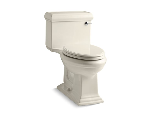 Memoirs® Classic Comfort Height® one-piece elongated 1.28 gpf toilet with AquaPiston® flushing technology and right-hand trip lever, Almond