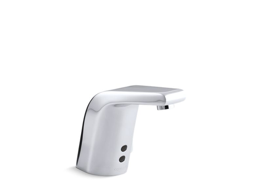 Sculpted single-hole Touchless™ DC-powered commercial bathroom sink faucet with Insight™ technology, temperature mixer and 5-3/4" spout, Polished Chrome