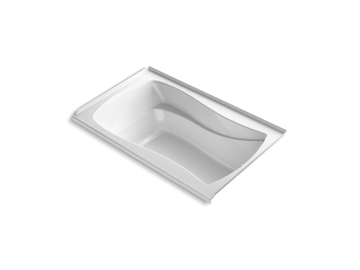 Mariposa® 60" x 36" alcove BubbleMassage™ Air Bath with integral flange and right-hand drain, White