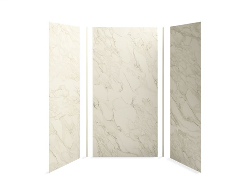 Choreograph® 48" x 36" x 96" shower wall kit, CrossCut Biscuit