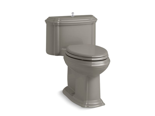Portrait® Comfort Height® one-piece compact elongated 1.28 gpf toilet with AquaPiston® flush technology, lift knob actuator, concealed trapway and Glenbury™ Quiet-Close™ seat with Quick Release™ functionality, Cashmere