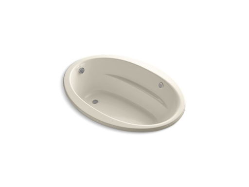 Sunward® 60" x 42" drop-in whirlpool with Bask® heated surface, Almond