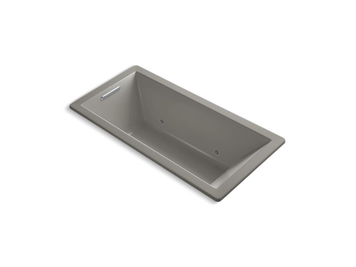 Underscore® Rectangle 66" x 32" drop-in VibrAcoustic® bath with Bask® heated surface and chromatherapy, Cashmere